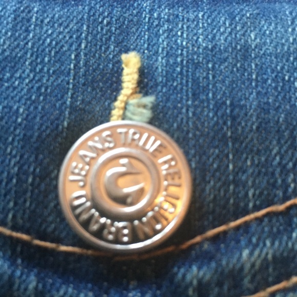 Y2K True Religion Joey 7” Rise Boot Cut Flare Jeans Sz 28 - Picture 12 of 15